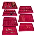 thumbnail image 6 of Stackable Velvet Jewelry Tray Drawer Oganizer Showcase Display Storage Blank Tray, 6 of 8