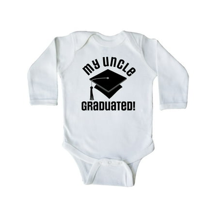 

Inktastic Graduation My Uncle Graduated Gift Baby Boy or Baby Girl Long Sleeve Bodysuit
