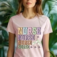 thumbnail image 5 of Nurse Graphic T-Shirt for Women, Retro Block Lettering Tee, Black, Size S, 5 of 6