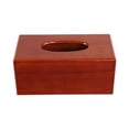 thumbnail image 2 of Caja de papel de seda con tapa de madera, moderna, rectangular, multiusos, para almacenamiento facial rojo, 2 of 9