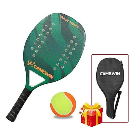 Green Beach Tennis Racket Carbon Glass Fiber Eva Memory Foam Core ...