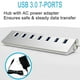 thumbnail image 3 of Hub USB de alta velocidad USB 3.0 de 7 puertos - Hub USB de transferencia de datos de siete puertos de aleación de aluminio triangular compatible con PC, Imac, Macbook, Windows, USB Flash D, 3 of 5