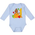 thumbnail image 3 of Inktastic First birthday turkey on pumpkin Boys or Girls Long Sleeve Baby Bodysuit, 3 of 5