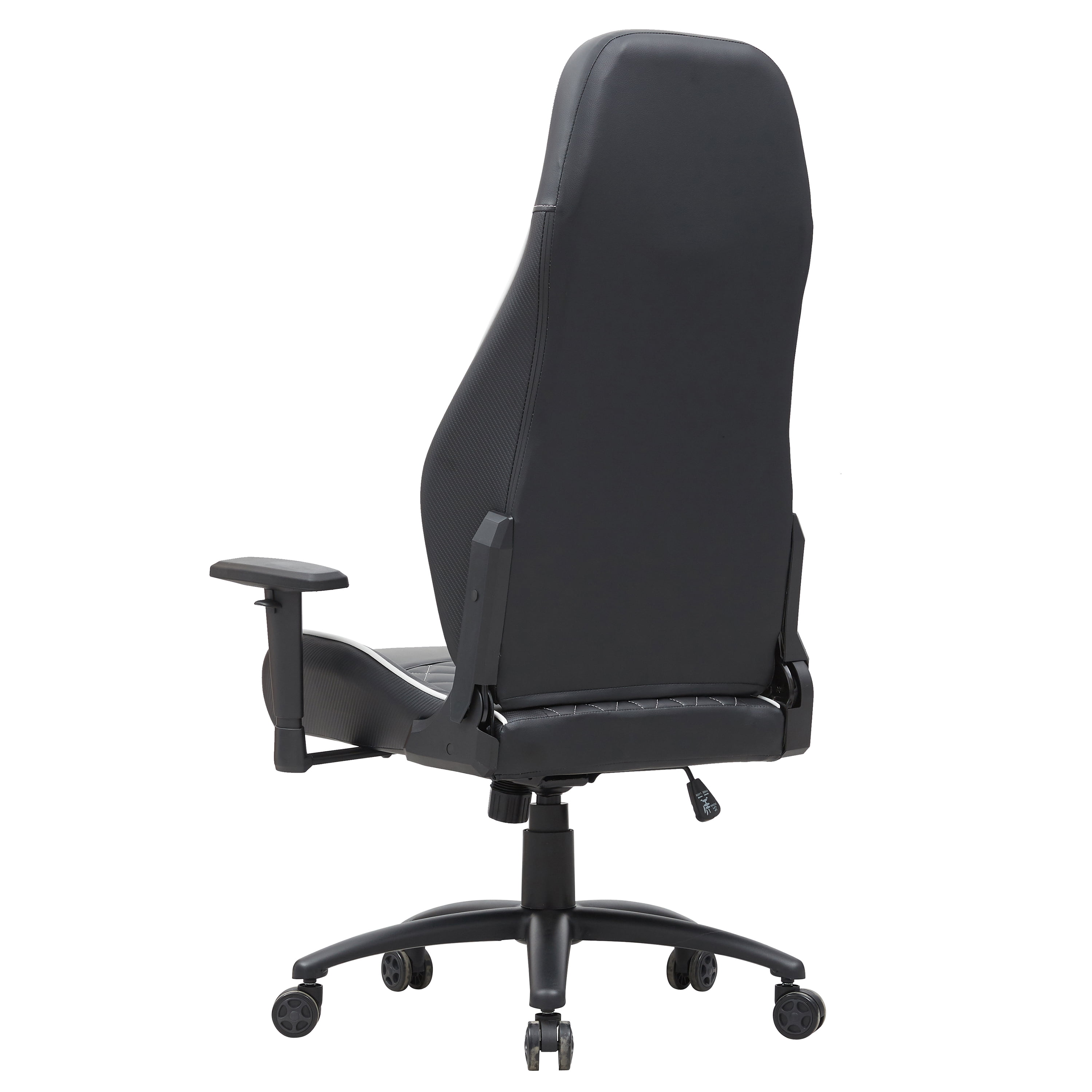 Furniture of America Consi Faux Leather Gaming Chair, Black, White