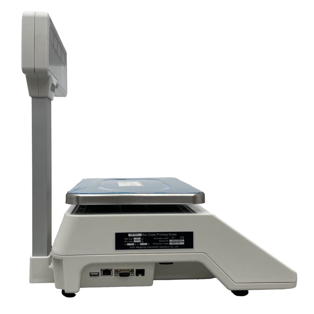 Techtongda Digital Price Computing Scale Thermal Printer with Label Printer Fruit Scale Supermarket Four-window Pole 33LBS