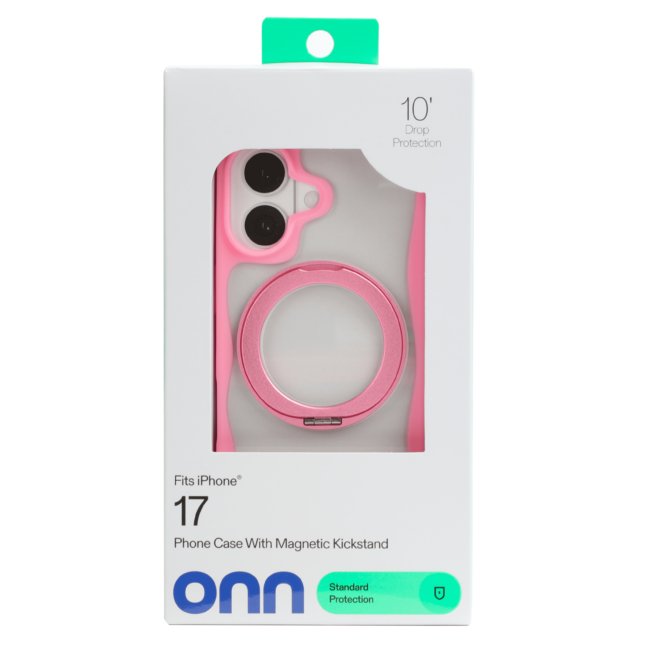onn iPhone 17 Case, MagSafe Compatible Phone Case with Ring