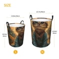 thumbnail image 2 of Lsque Sunflower Meditating Cat pattern Laundry Hamper Basket, Tall Woven Rope Hamper Basket for Clothes, Lightweight Storage Basket, Collapsible Waterproof-Small, 2 of 8