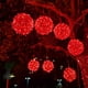 thumbnail image 5 of Luces solares colgantes para árboles, bolas de luces al aire libre impermeables, decoración de jardín, decoración navideña, día de Navidad, embellecimiento del jardín (luz roja), 5 of 6