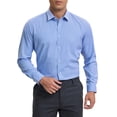 thumbnail image 1 of CAMISAS DE NEGOCIO DE MANGA LARGA A CUADROS PARA HOMBRES INSPIRADORAS M AZUL OSCURO, 1 of 6