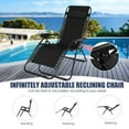 thumbnail image 2 of Vebreda 3 Pieces Lounge Chairs Table Set Folding Portable Zero Gravity Reclining Chair, 2 of 8