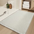 thumbnail image 5 of SIXHOME Bathroom Rugs Waffle Bath Rug Super Soft Absorbent Non Slip Bath Mat Beside Tub Rubber Backed Machine Washable Bathroom Rugs with Tassels Boho Bathroom Decor 20" x 32" White, 5 of 7