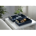 thumbnail image 6 of Kate and Laurel Lipton Modern Tray Set, Set of 2, Navy Blue and Gold, Glam Decorative Trays for Storage and Display, 6 of 8