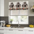 thumbnail image 5 of Easter Bunnies Valances for Windows, Decorative Rod Pocket Window Valance Curtains, Beige Vintage Farmhouse Rabbits Floral Short Curtain Drapes for Kitchen/Living Room, 2 Panels, 60" W x 18" L, 5 of 8