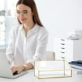 thumbnail image 5 of Desktop Business Card Holder Display Organizer Storage Bo1x6.5x6.5cm, 5 of 6