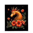 thumbnail image 4 of Vibrant Orange Dragon Flannel Blanket - Soft Cozy Durable Design for Sofa Travel Bed & Chair - Perfect for Playful Decor, 4 of 7