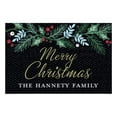 thumbnail image 3 of Personalized Floral Christmas Indoor / Outdoor Doormat, 3 of 3