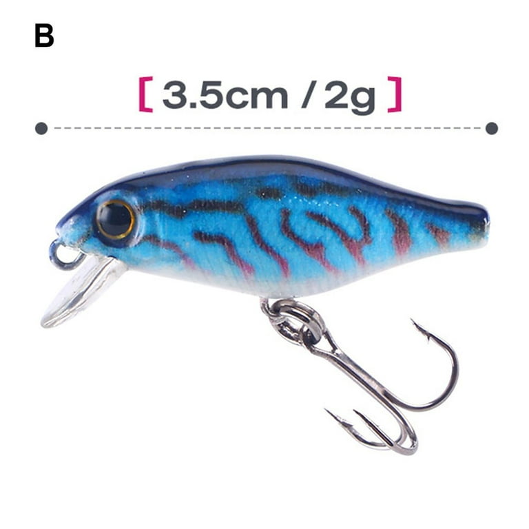 1pc 2g/3.5cm Artificial Bait Minnow Fishing Lure Bass Crankbait Tackle  Wobbler 