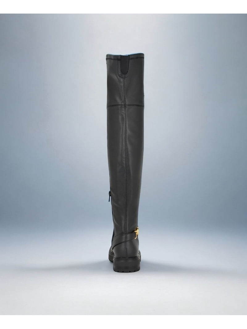 Guess Womens Jellio Ornament Strap Over-The-Knee Boots