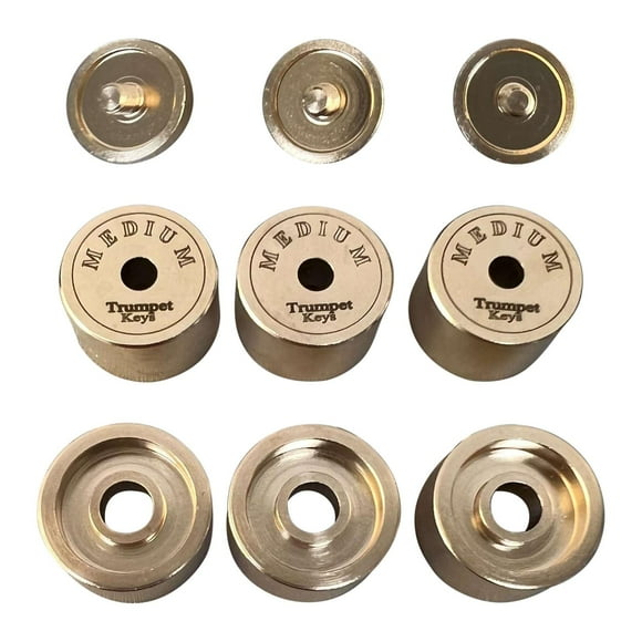 9 Unids Trompetas Tapas de Válvulas Piezas de Reparación Piezas de Trompeta Instrumentos Sonido Latón Trompetas Musicales Válvula Botones de shamjiam Tapas de trompeta