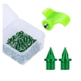 thumbnail image 3 of Spikes de pistas de zapatos de pista de 50 piezas para practicar a corta distancia corriendo Verde, 3 of 8
