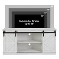 thumbnail image 4 of Sesslife Farmhouse TV Stand for 65 Inch TV, TV Console Table with 2 Sliding Barn Doors and Storage, Entertainment Center TV Stands for Living Room Bedroom, White, 4 of 7