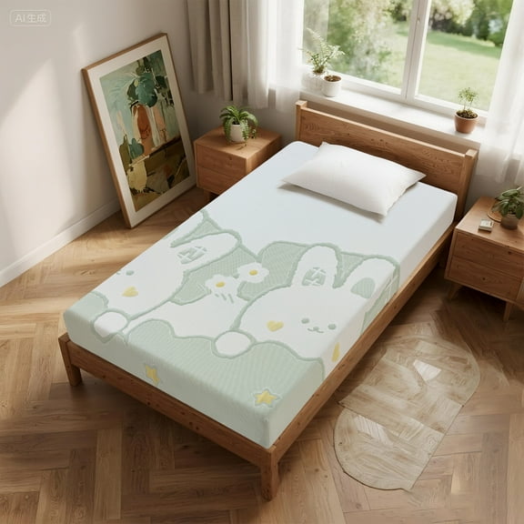 GJQ 5" Twin Cooling Gel Memory Foam Mattress, Medium Firm,Pressure Relief with Breathable Cover, Adult