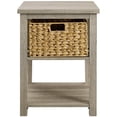thumbnail image 1 of Pemberly Row 18" Storage End Table with PVC Rattan Basket in Driftwood, 1 of 4