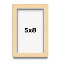 5x8 In Frame Beige Real Wood Picture Frame Width 0.75 inches | Interior Frame Depth 0.5 inches |