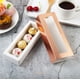 thumbnail image 2 of BAKIPACK 20 cajas de trufas de oro rosa, cajas de chocolate, cajas de dulces con bandeja de plástico de 4 piezas (tamaño de bandeja con 5,75 x 2,75 pulgadas), embalaje extraíble con fundas transparent, 2 of 5