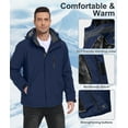 thumbnail image 7 of Lavenicole Men's Waterproof Ski Jacket Warm Winter Snow Coat Mountain Windbreaker Hooded Raincoat Navyblue S, 7 of 7