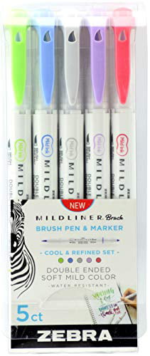 3/5X Stationery Mild Liner Double Headed Fluorescent Pen Hook color Marker 