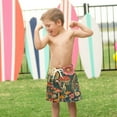 thumbnail image 4 of FORMRS Boys Swim Trunks Quick Dry Mesh Liner Boardshorts Sizes XS-XL, Floral Mushroom, 4 of 7
