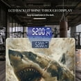 thumbnail image 3 of High Precision Body Weight Scale Smart Bathroom Scales with Large LCD Display(400lbs),Decorative for Bedroom-Aggressive Shark Mouth Open And Sharp Teeth Showing, 3 of 4