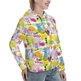 thumbnail image 6 of Daiia Tropical Pineapples Pattern Women's Fashion Hoodies & Sweatshirts with Kangaroo Pocket Hooded Sweatshirt with Eye-catching Drawstrings-X-Large, 6 of 7