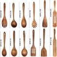 thumbnail image 2 of ACDANC 2026 New Wooden Spoons for Cooking,12 Pack Wooden Utensils for Cooking Wooden Kitchen Utensils Set Wooden Cooking Utensils Natural Teak Wooden Spatulas for Cooking, 2 of 7