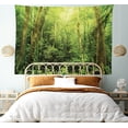 thumbnail image 3 of Tropical Tapestry, Tropical Rainforest Landscape Malaysia Asia Green Tree Trunks Uncultivated Wood Print, Fabric Wall Hanging Decor for Bedroom Living Room Dorm, 5 Sizes, Green, by Ambesonne, 3 of 9