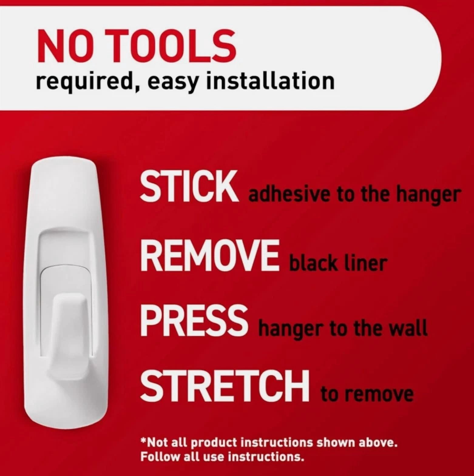 CIRCLE- 3M Command 7 Large Wall Utility Hooks & 12 Strips Holds 5Lb Damage-Free Hangers