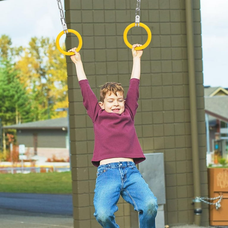 SereneLife 2 Clamping Hoops Gymnastic Bar, Monkey Rings, Outdoor