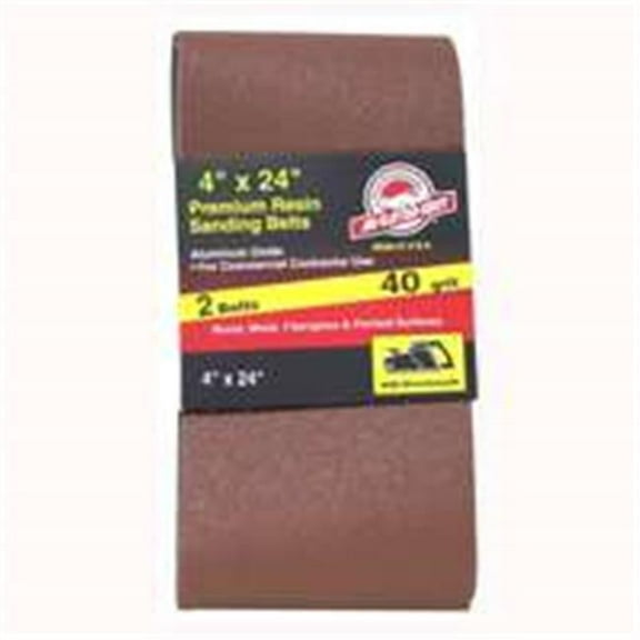 Gator 3188 Sanding Belt, 40-Grit, Extra Coarse, 24 in L, 4 in W, Aluminum Oxide