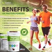 Healblend Organic Vegan Protein Powder - Plant Based Pea Protein Isolate Gluten-Free, Non-GMO, Erythritol-Free, Soy-Free, Dairy-Free, Chocolate Flavor - 2-Pack - 2lb