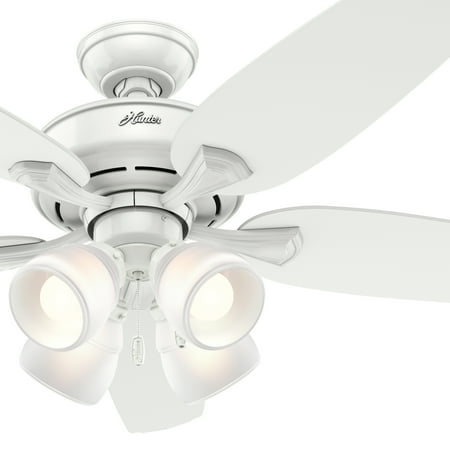 Hunter Fan 52" LED Indoor Ceiling Fan in White, 5-Blade (Certified Refurbished)