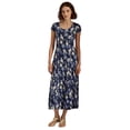 thumbnail image 1 of Lauren Ralph Lauren Floral Jersey Maxidress Blue, Large, 1 of 4