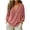 Hot Pink, variant on SAWOBUUN Women V Neck Long Sleeve Corduroy Top Casual Loose Fit Solid Pullover Shirt for Fall Winter