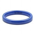 thumbnail image 3 of Metals Jewelry 3mm Blue Ceramic Wedding Ring Classic High Polished Band Size 6, 3 of 5