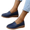 thumbnail image 5 of GEZHEN Multicolor Leather Soft Flat Casual Shoes Ladies Fashion Sole Shoes Non Slip Low Top Platform Shoes, 5 of 6
