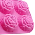 thumbnail image 5 of 6-Cavity Rose Flower Silicone Mold, Food Grade Non-Stick Baking Mold, Reusable 3D DIY Mold for Cake Fondant Chocolate Home Kitchen Decor, 5 of 7