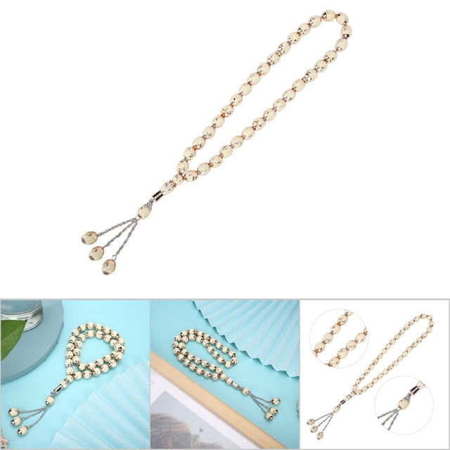 Perles de Prière Musulmanes en Résine, Mots Ronds Unisexes, Accessoire de Culte, 7 Couleurs, Design Élégant