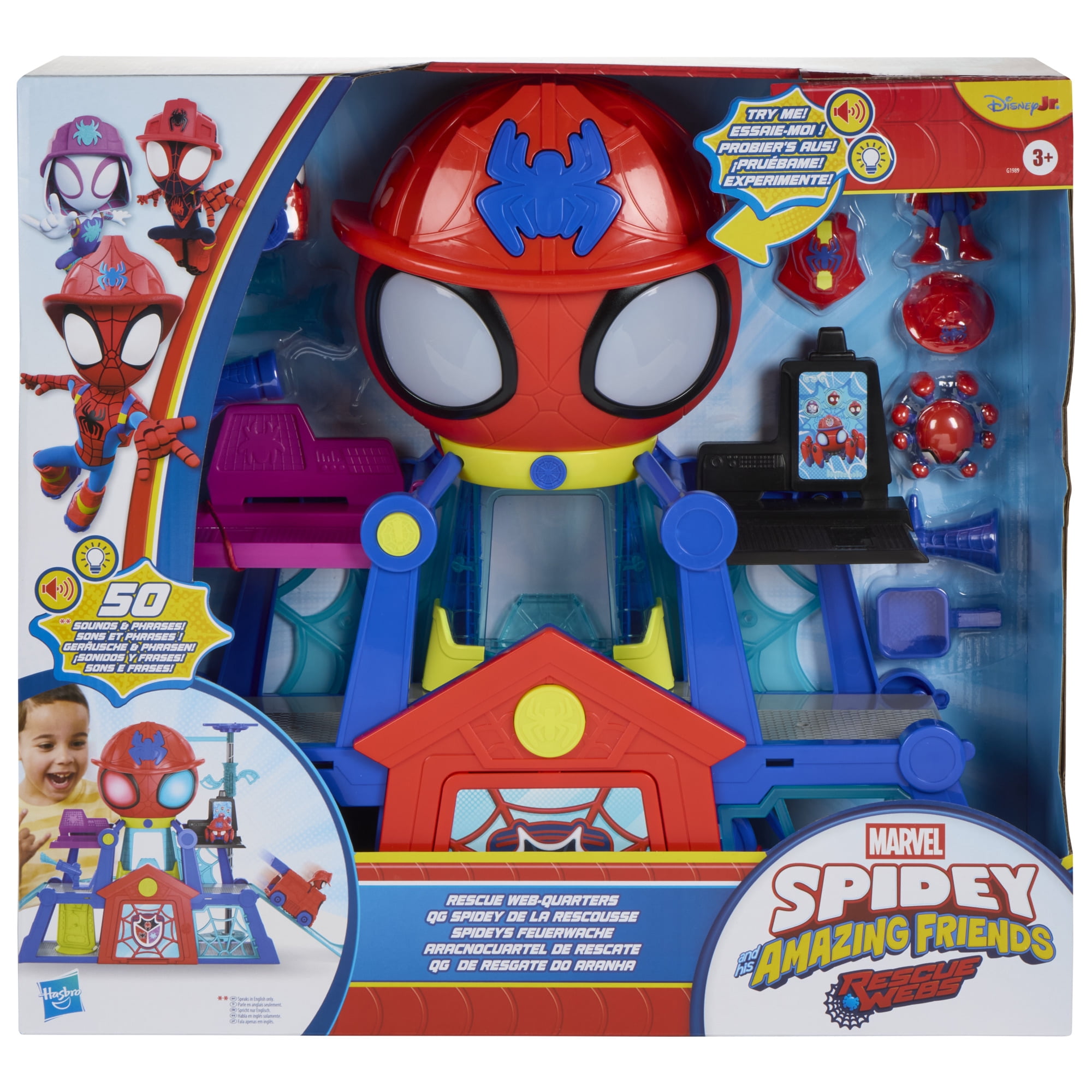 Marvel Spidey and his Amazing Friends Rescue-Webs Web-Quarters Playset for Kids, Ages 3 and Up