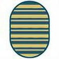 thumbnail image 2 of Joy Carpets 1539DD-01 Yipes Stripes Bold 7 ft.8 in. x 10 ft.9 in. Oval WearOn Nylon Machine Tufted- Cut Pile Just for Kids Rug, 2 of 2
