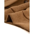 thumbnail image 5 of DARING DIVA Women's Plus Size Button Down Long Sleeve Shacket Jacket 1X Brown, 5 of 6